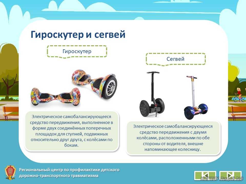 Средства индивидуальной мобильности в пдд презентация